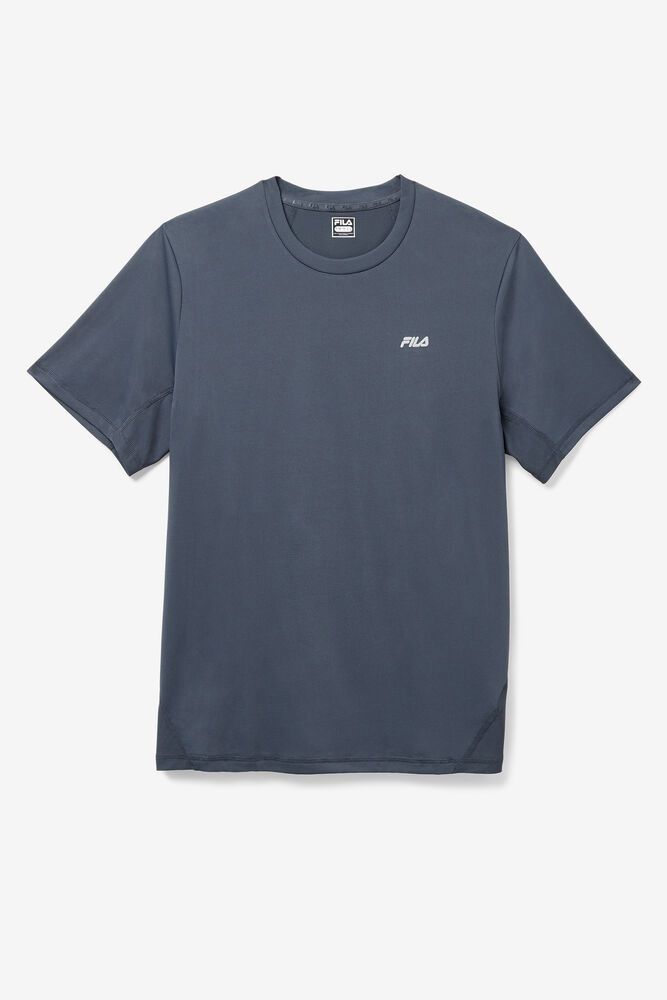 Fila Nadeem Crew Grey T-Shirt Mens - NZ 34597-YDRK